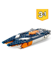 LEGO - 3in1 Supersonic Jet, Helicopter & Boat Toy - laveste priser - multicolor - 7