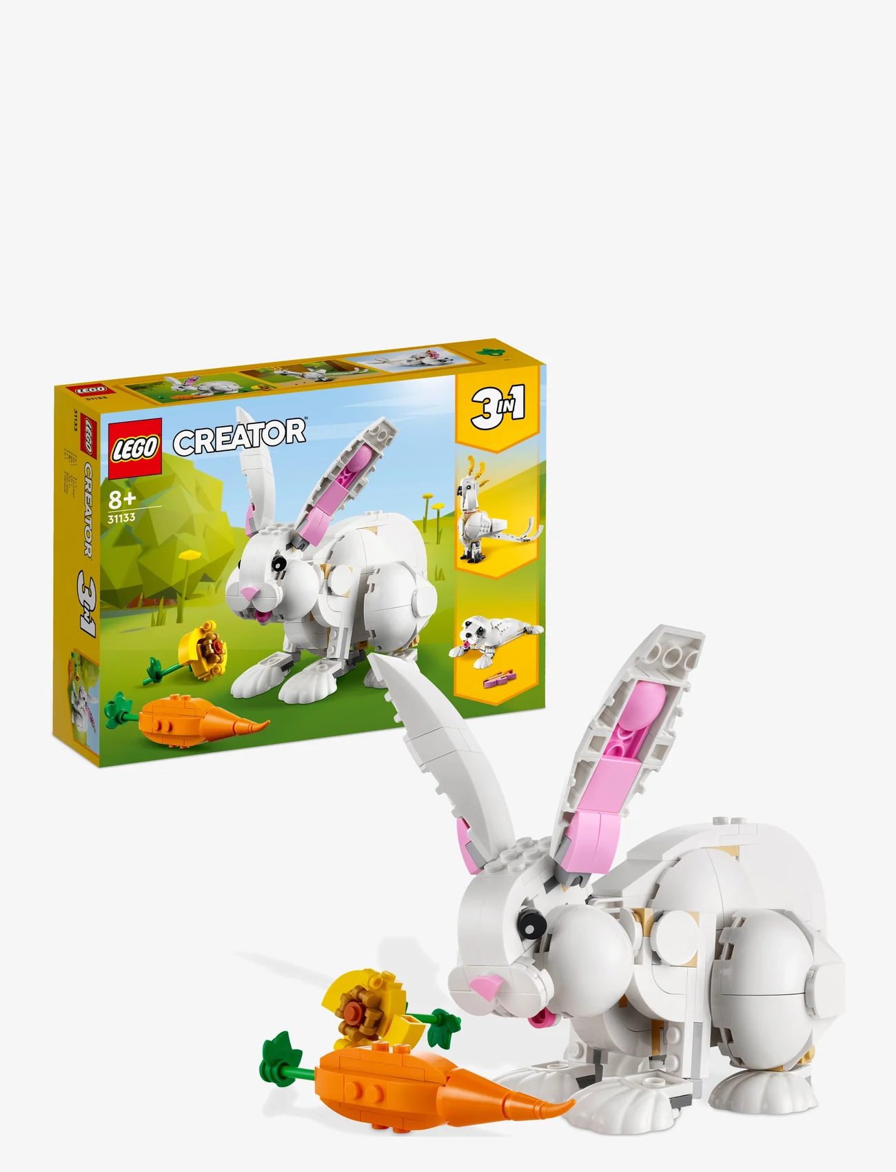 LEGO - 3in1 White Rabbit Toy Animal Figures Set - lägsta priserna - multicolor - 0