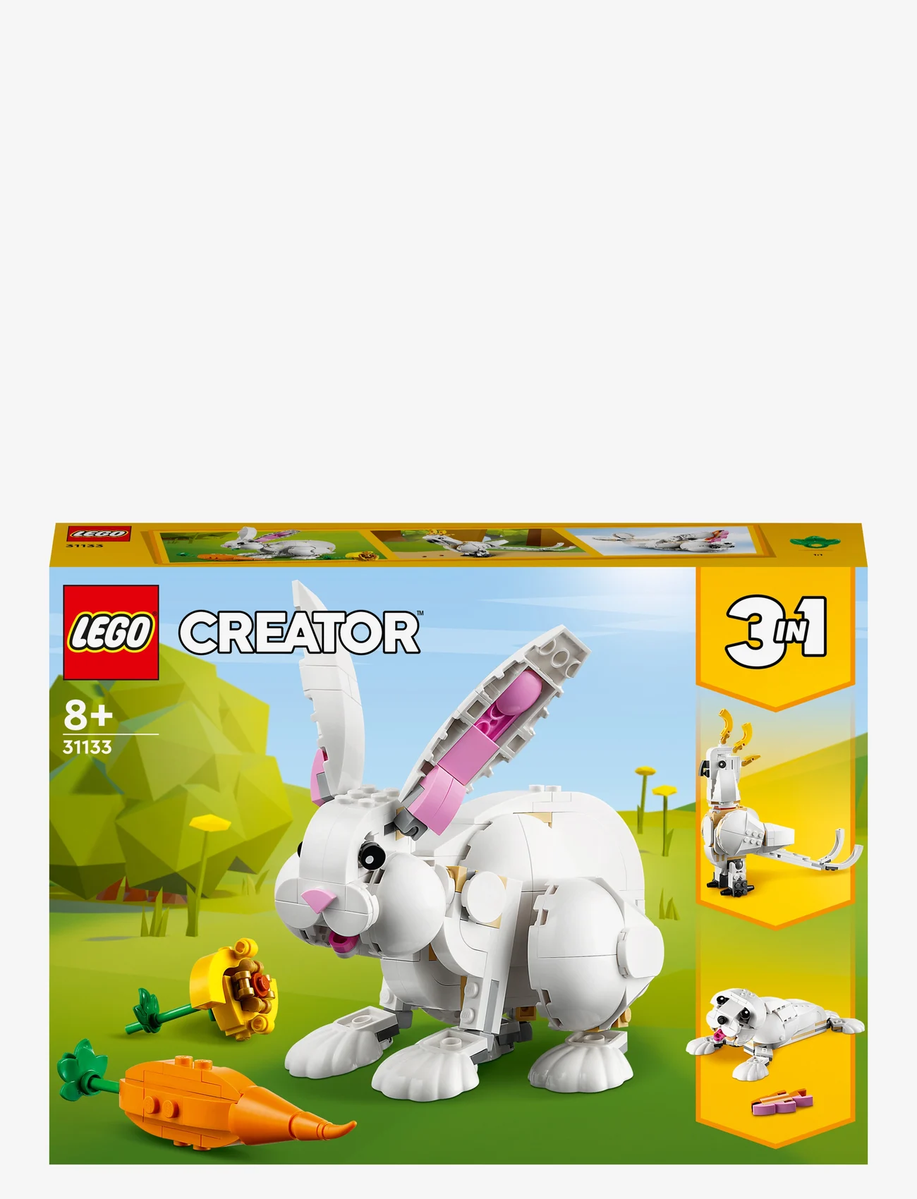 LEGO - 3in1 White Rabbit Toy Animal Figures Set - laveste priser - multicolor - 1