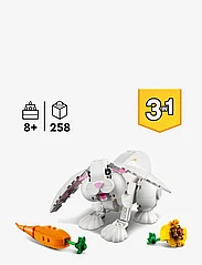LEGO - 3in1 White Rabbit Toy Animal Figures Set - lägsta priserna - multicolor - 3
