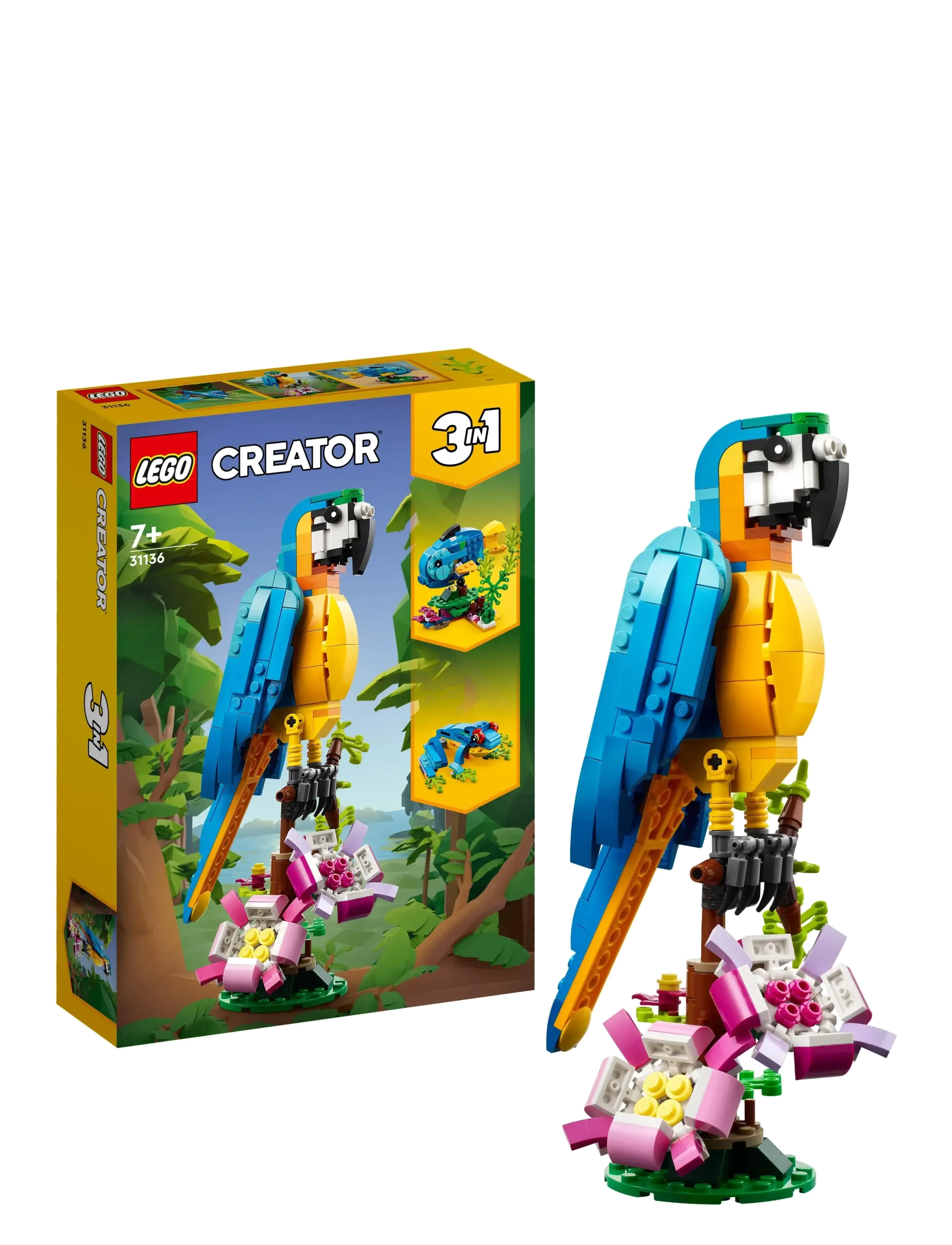 LEGO Eksotisk Papegøje 31136, One Size, Lego Spielzeug, Mehrfarbig/gemustert - creator, Kinder