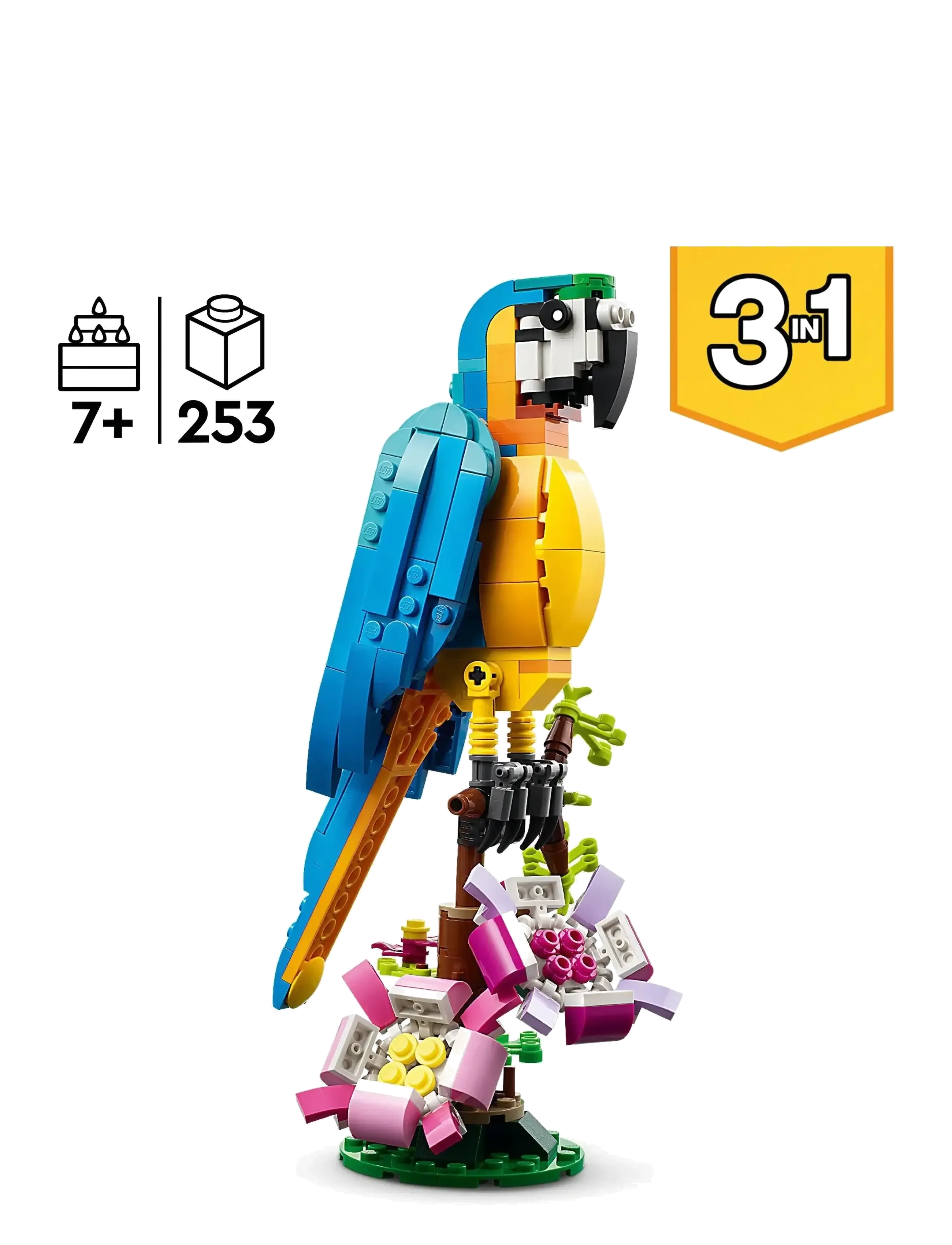 LEGO - Creator Exotic Parrot 31136 Building Toy Set - lego® creator - multicolor - 1