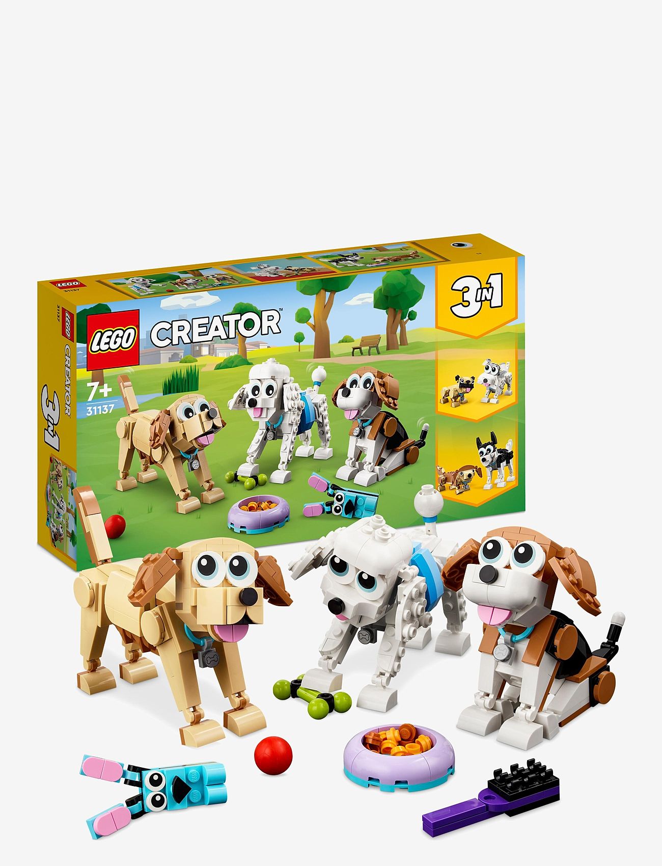 LEGO - 3 in 1 Adorable Dogs Animal Figures Toys - laveste priser - multicolor - 0