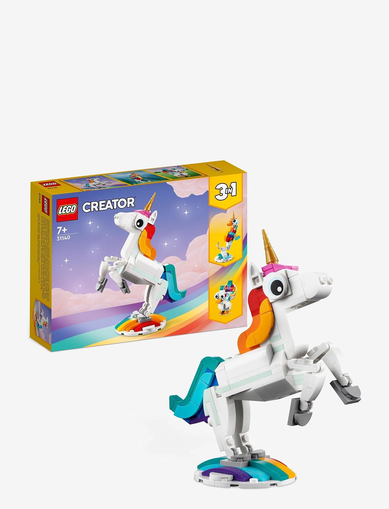 LEGO - 3 in 1 Magical Unicorn Toy Animal Playset - lägsta priserna - multicolor - 0