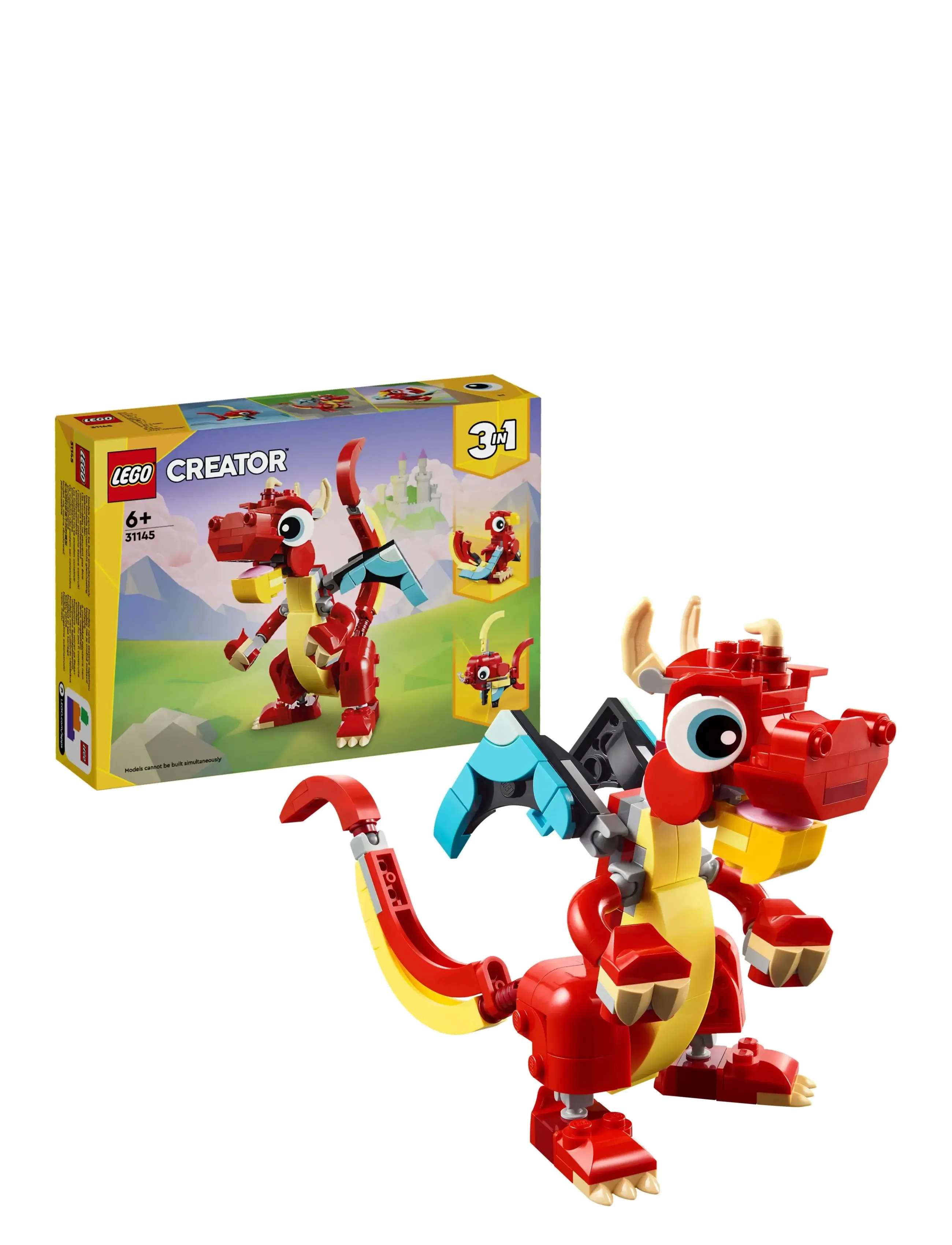Creator Red Dragon 3in1 Animal Toy Set 31145 - MULTI