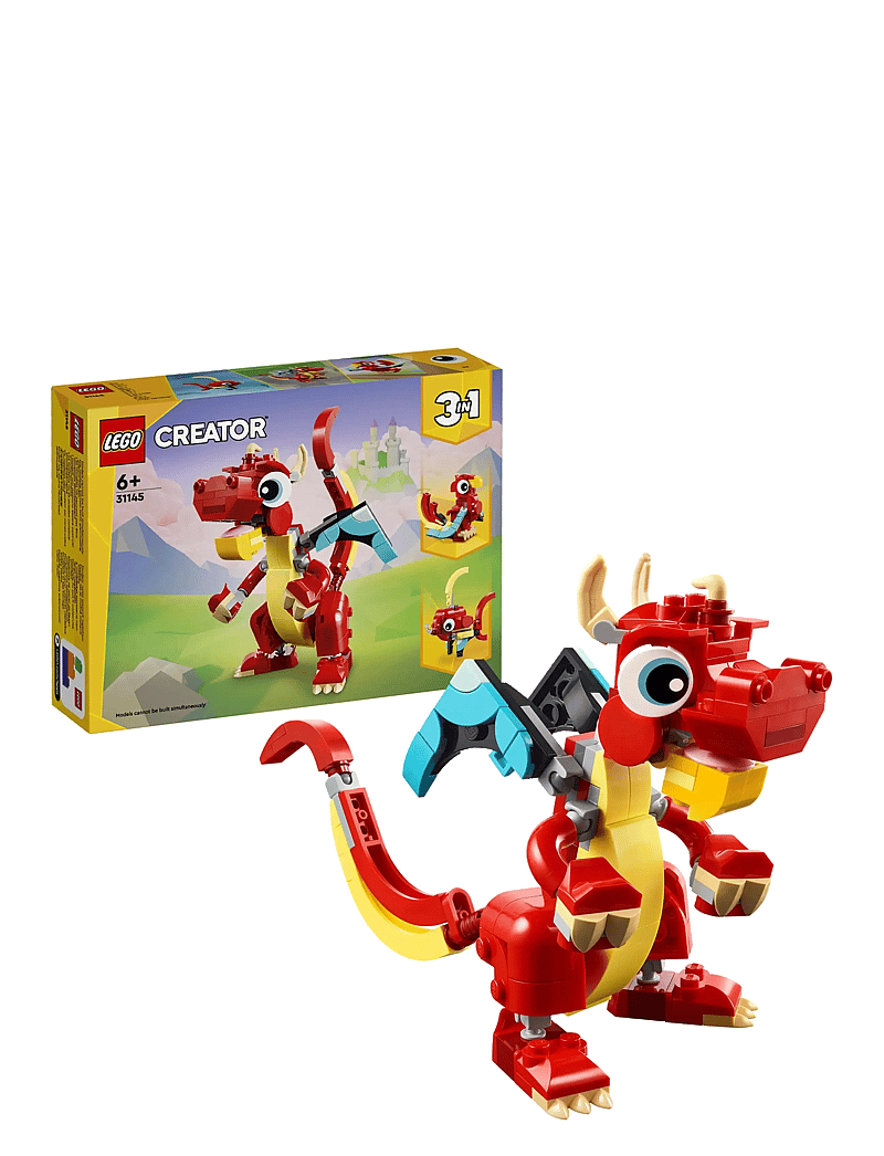 LEGO - Creator Red Dragon 3in1 Animal Toy Set 31145 - lego® creator - multi - 0