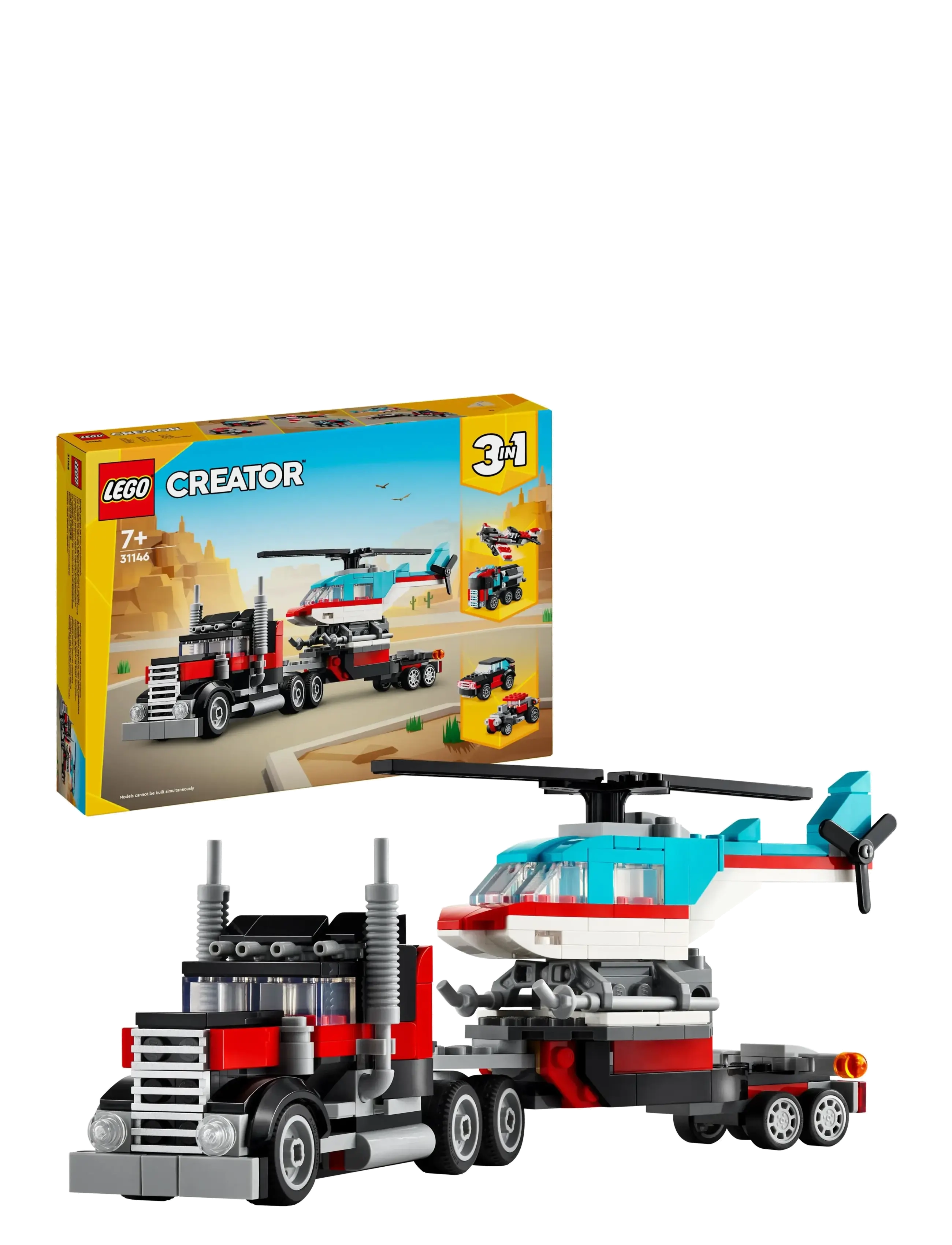 LEGO Blokvogn Med Helikopter 31146, One Size, Lego Spielzeug, Mehrfarbig/gemustert - creator, Kinder