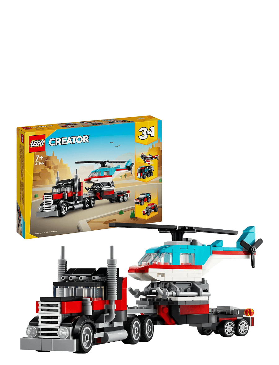 LEGO - Creator Flatbed Truck with Helicopter Toy 31146 - lego® creator - multi - 0