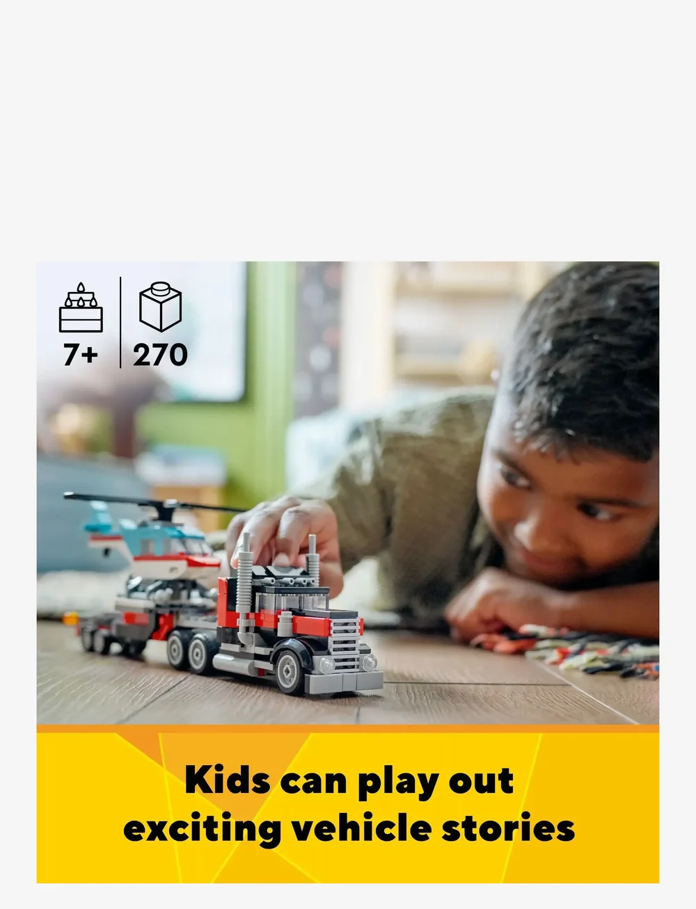 LEGO - Creator Flatbed Truck with Helicopter Toy 31146 - lego creator - multi - 1