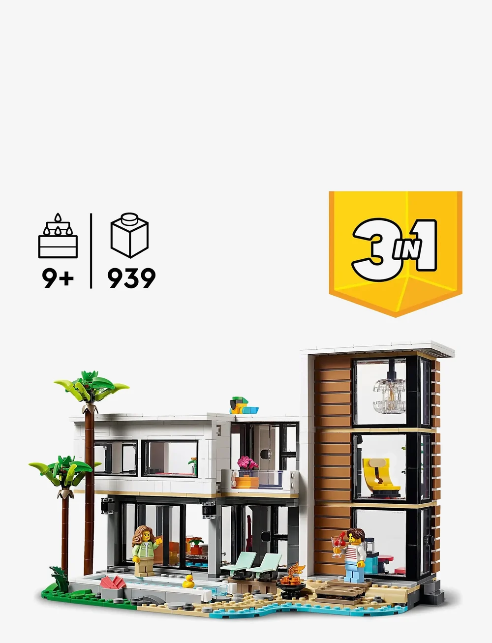LEGO - Creator 3in1 Modern House Toy Playset for Kids 31153 - lego creator - multi - 1