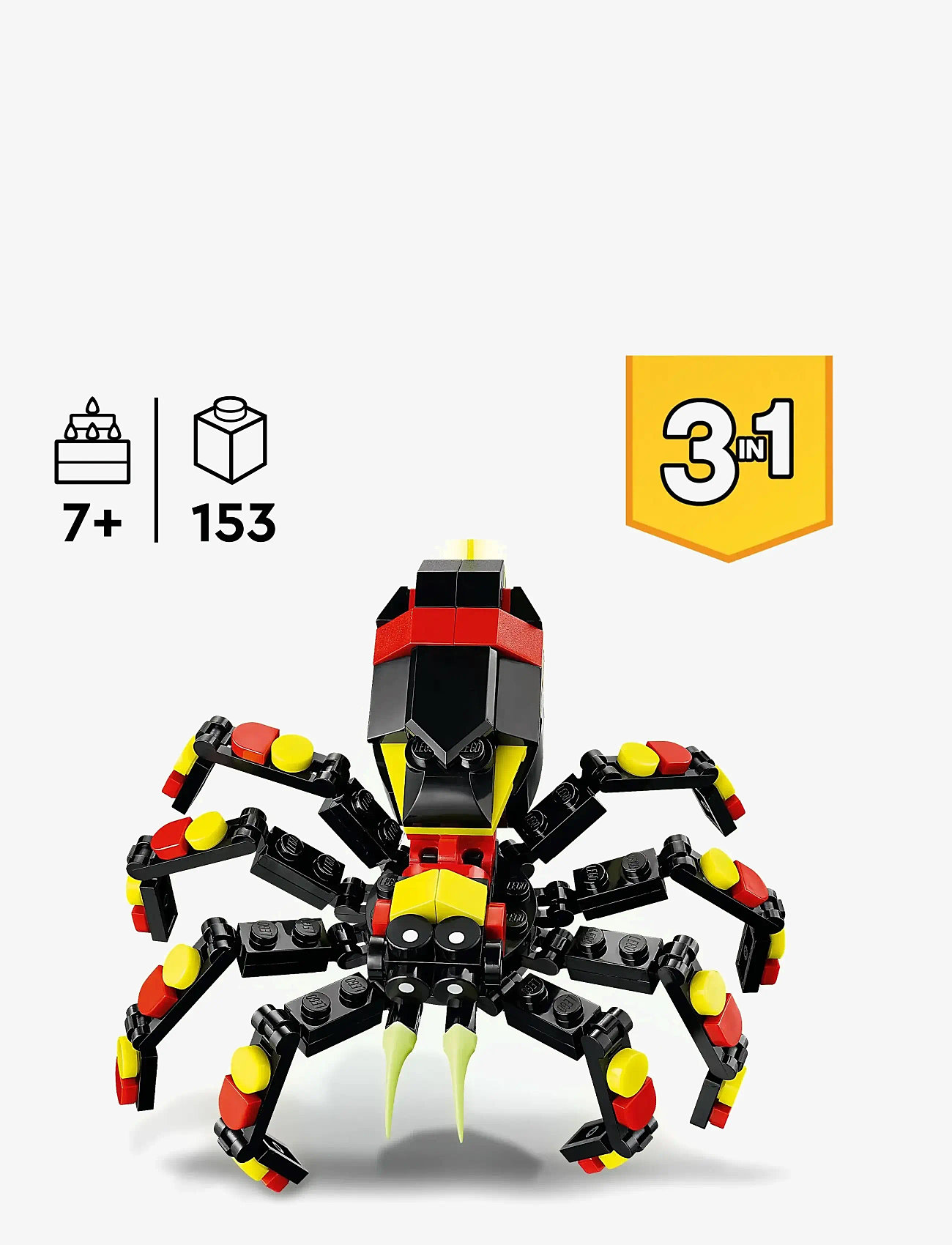 LEGO - Creator 3in1 Wild Animals: Surprising Spider Toy Playset 31159 - lego creator - multi - 1