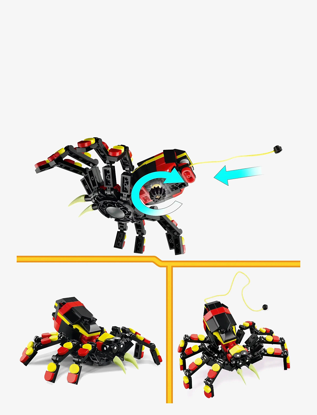 LEGO - Creator 3in1 Wild Animals: Surprising Spider Toy Playset 31159 - lego creator - multi - 5