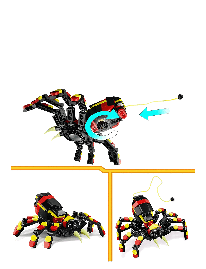 LEGO - Creator 3in1 Wild Animals: Surprising Spider Toy Playset 31159 - lego creator - multi - 5