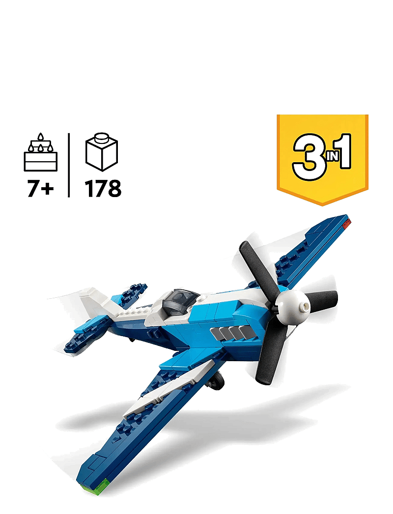 LEGO - Creator 3in1 Aircraft: Race Plane Toy Vehicle Playset 31160 - lego creator - multi - 1