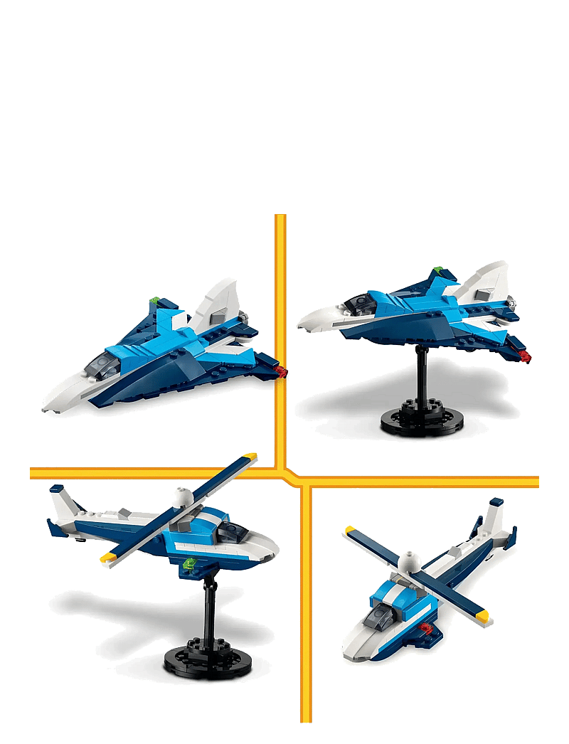 LEGO - Creator 3in1 Aircraft: Race Plane Toy Vehicle Playset 31160 - lego creator - multi - 4