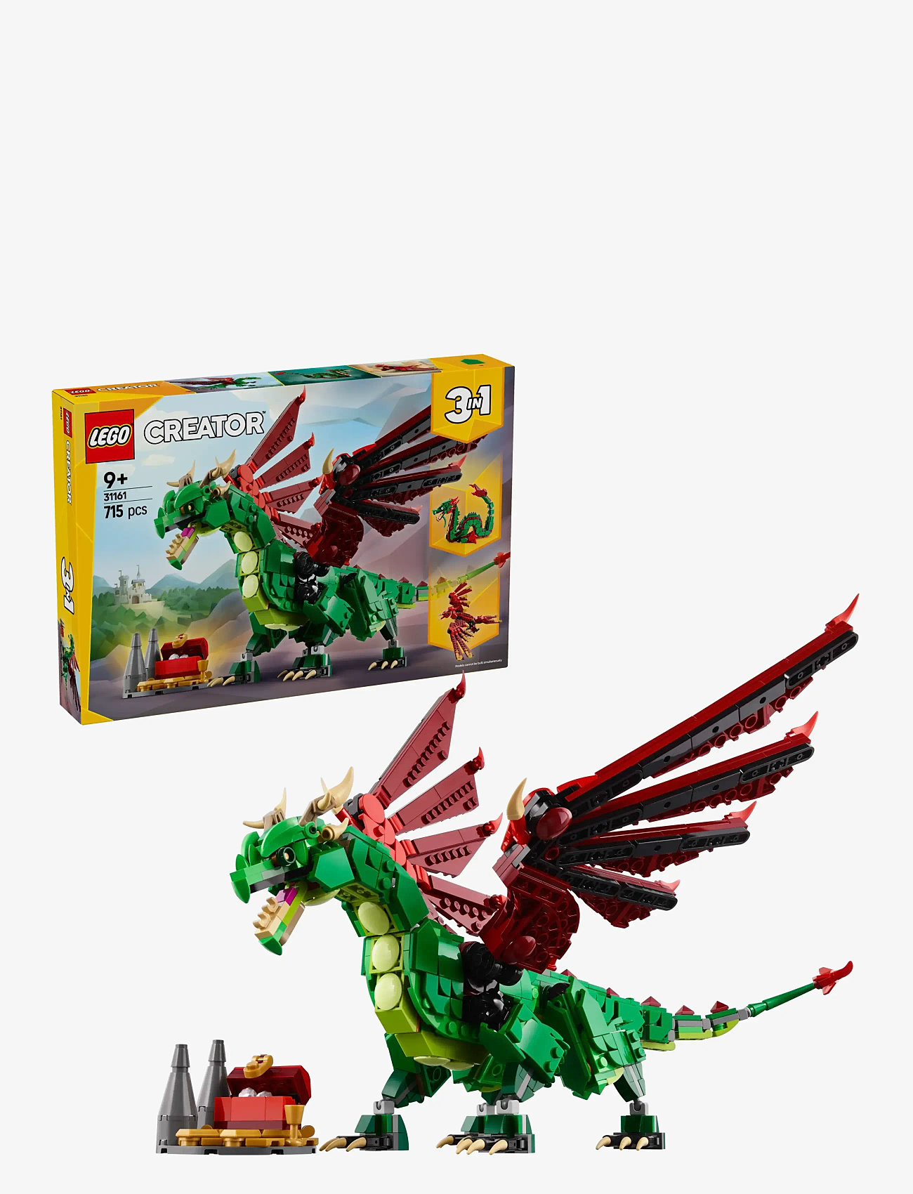 LEGO - Creator 3in1 Medieval Dragon Creature Toy Playset 31161 - multi - 0