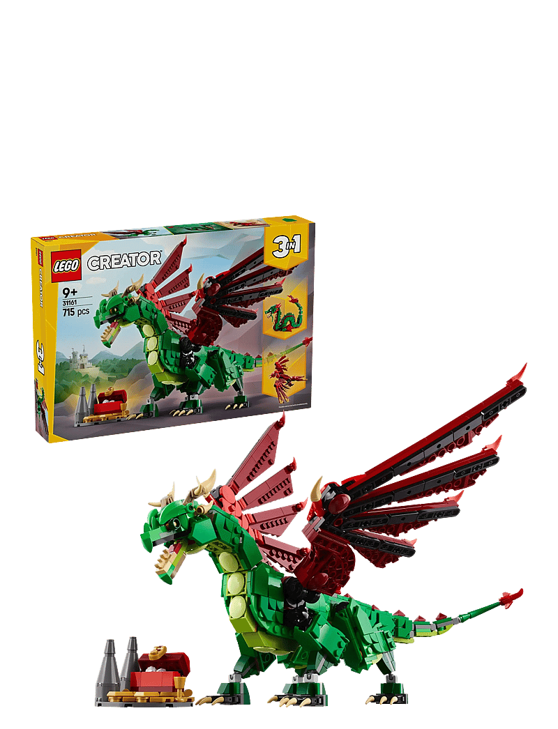 LEGO - Creator 3in1 Medieval Dragon Creature Toy Playset 31161 - multi - 0