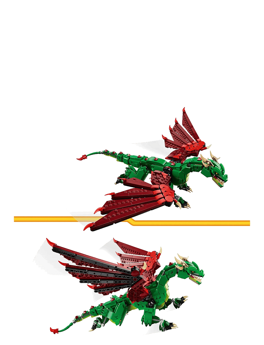 LEGO - Creator 3in1 Medieval Dragon Creature Toy Playset 31161 - lego® creator - multi - 4