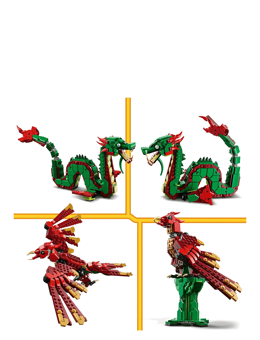 LEGO - Creator 3in1 Medieval Dragon Creature Toy Playset 31161 - lego® creator - multi - 5