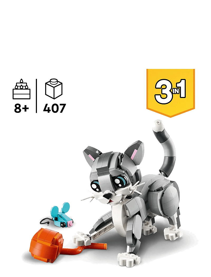 LEGO - Creator 3in1 Playful Cat Pet Toy Animal Playset 31163 - multi - 1