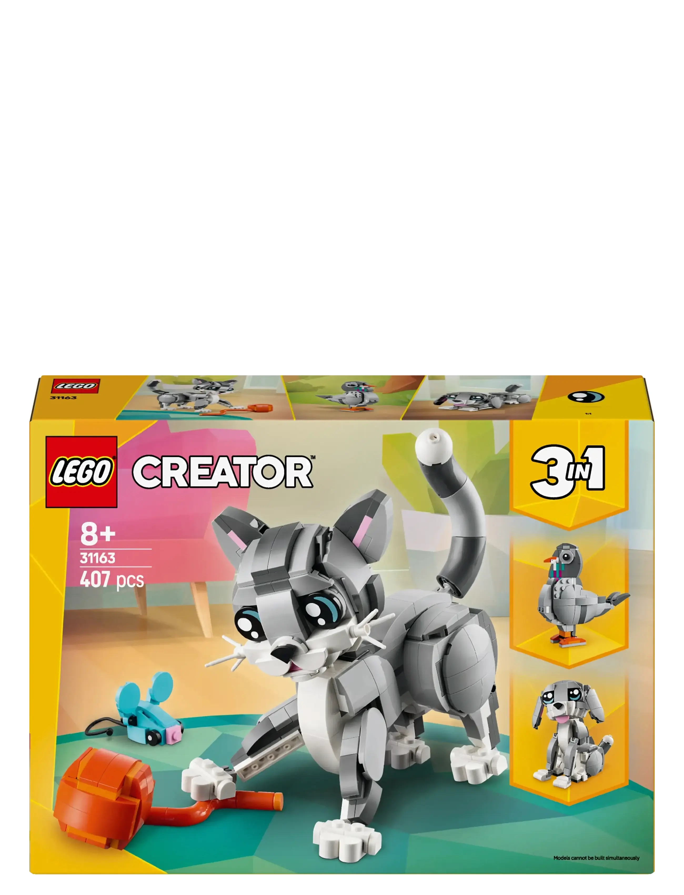 LEGO Creator 3in1 Playful Cat Pet Toy Animal Playset 31163