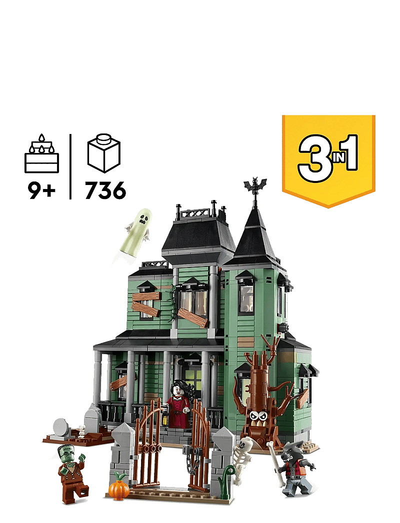 LEGO - Creator 3in1 Haunted Mansion House Building Toy 31167 - lego creator - multi - 4