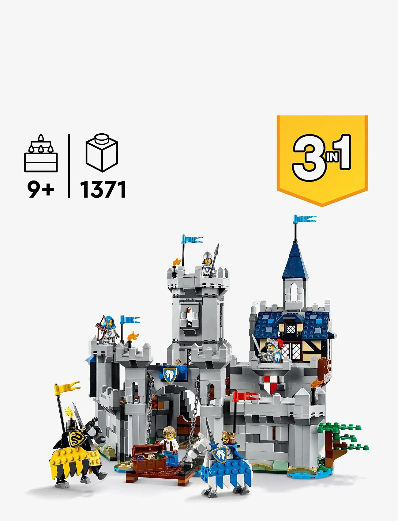 LEGO - Creator 3in1 Medieval Horse Knight Castle Playset Building Toy 31168 - lego creator - multi - 1