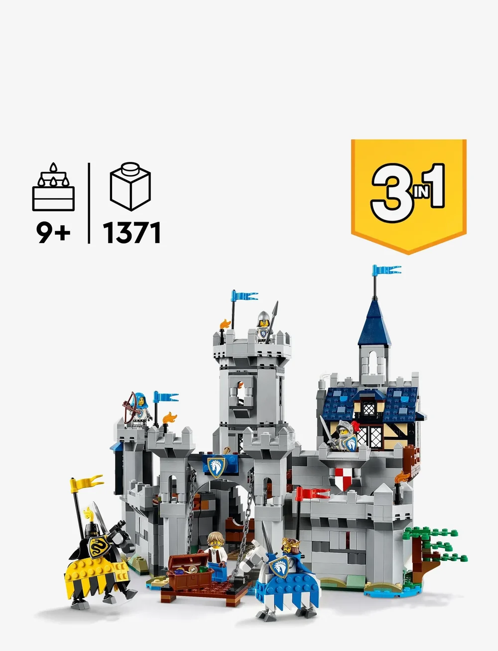 LEGO - Creator 3in1 Medieval Horse Knight Castle Playset Building Toy 31168 - lego creator - multi - 1