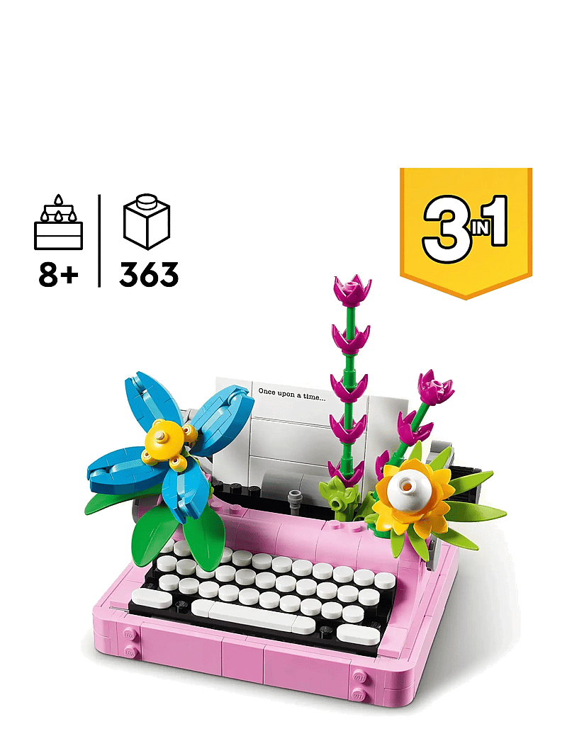 LEGO - Creator 3in1 Typewriter with Flowers Toy Playset 31169 - lego® creator - multi - 1