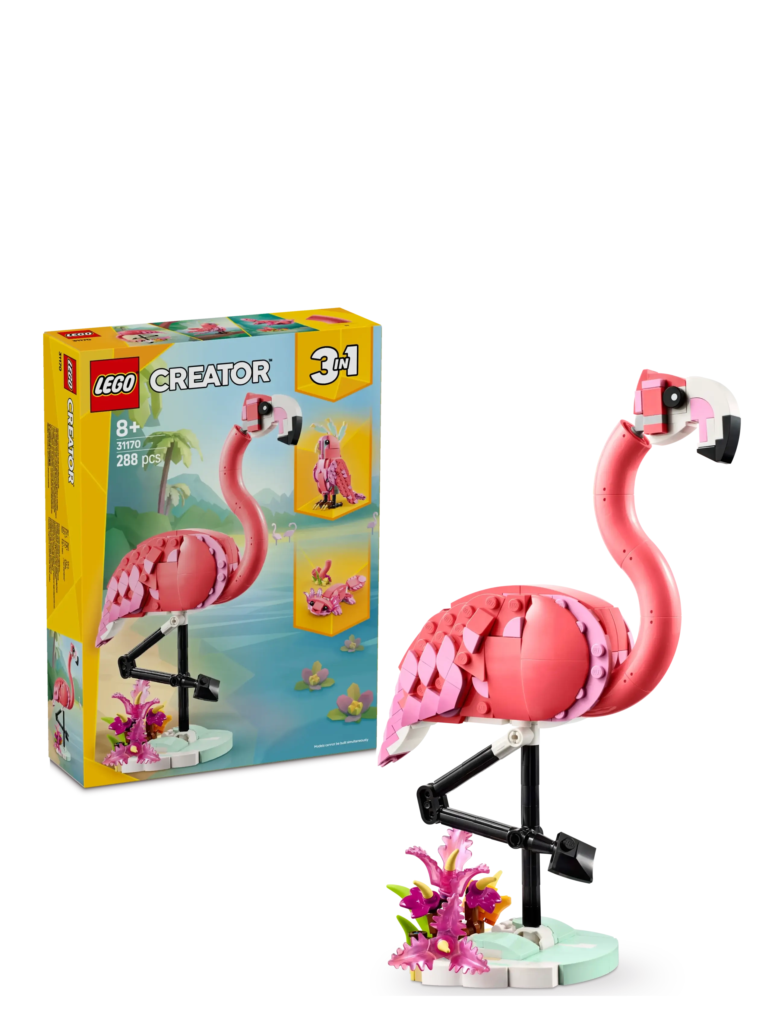 LEGO Vilde Dyr: Pink Flamingo, One Size, Lego Spielzeug, Mehrfarbig/gemustert - creator, Kinder