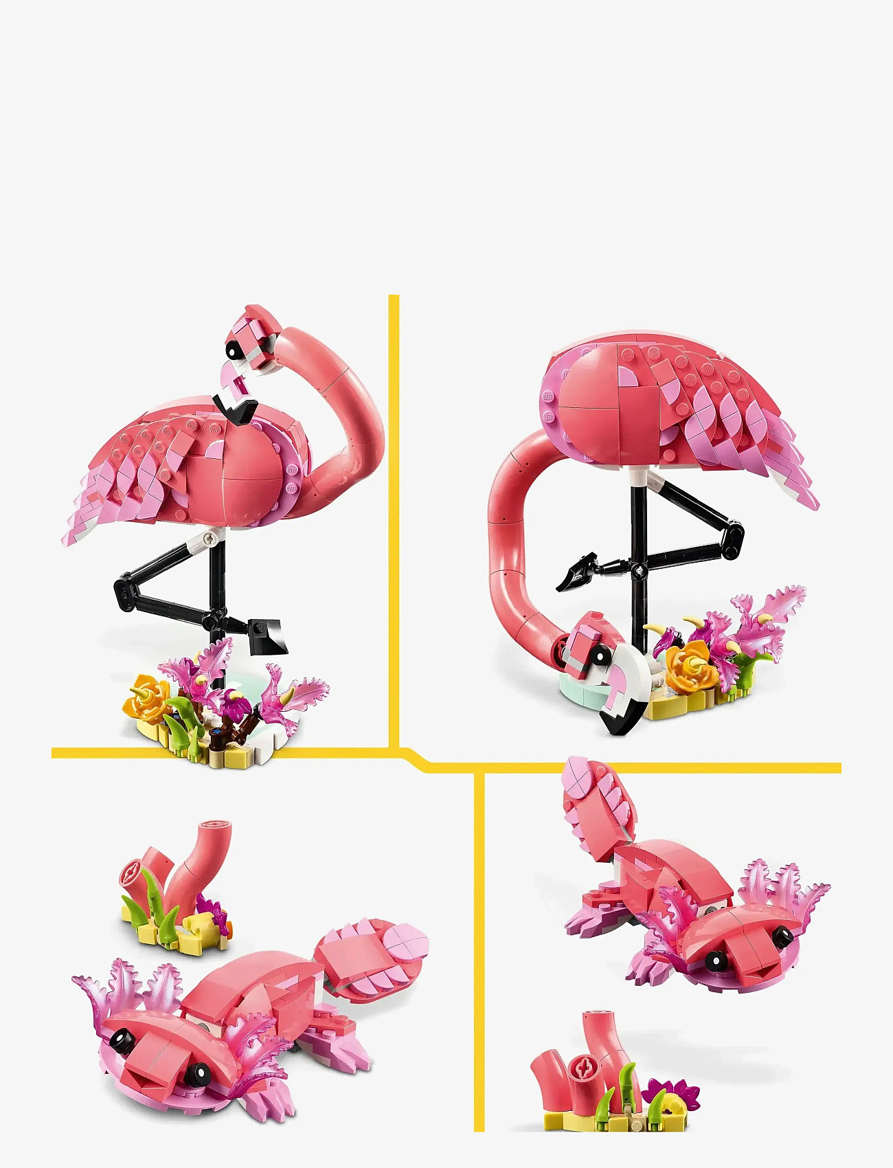 LEGO - Creator 3in1 Wild Animals: Pink Flamingo Animal Toy Playset 31170 - lego creator - multi - 4