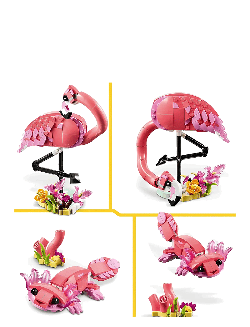 LEGO - Creator 3in1 Wild Animals: Pink Flamingo Animal Toy Playset 31170 - lego creator - multi - 4