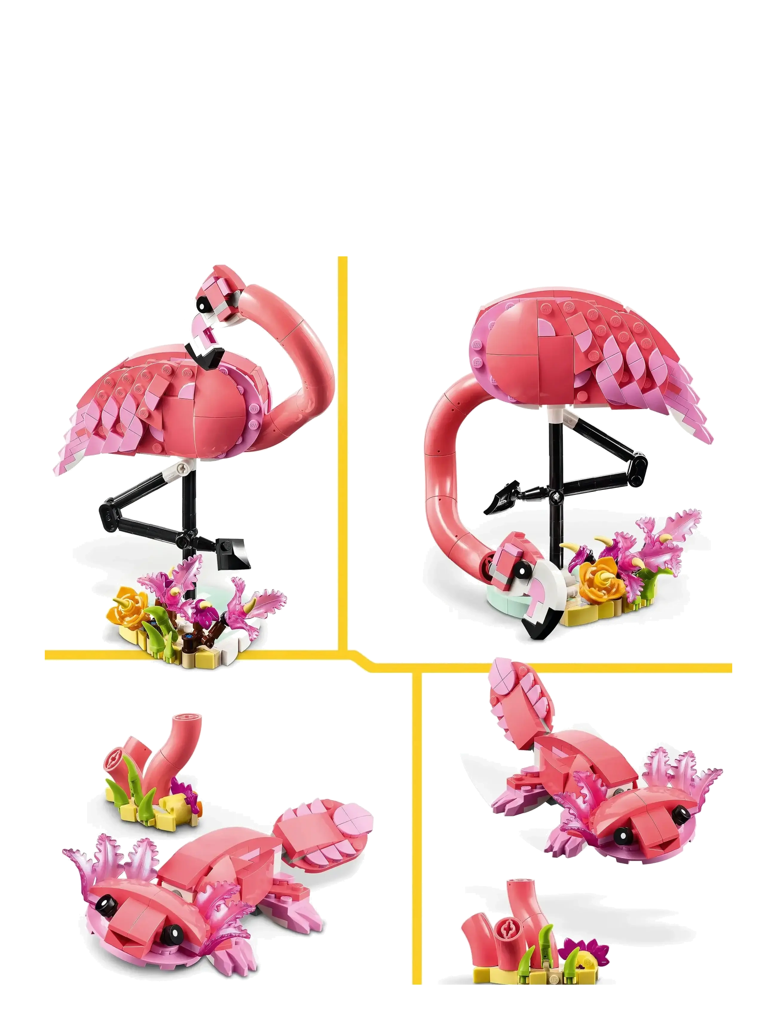 LEGO - Creator 3in1 Wild Animals: Pink Flamingo Animal Toy Playset 31170 - lego creator - multi - 4