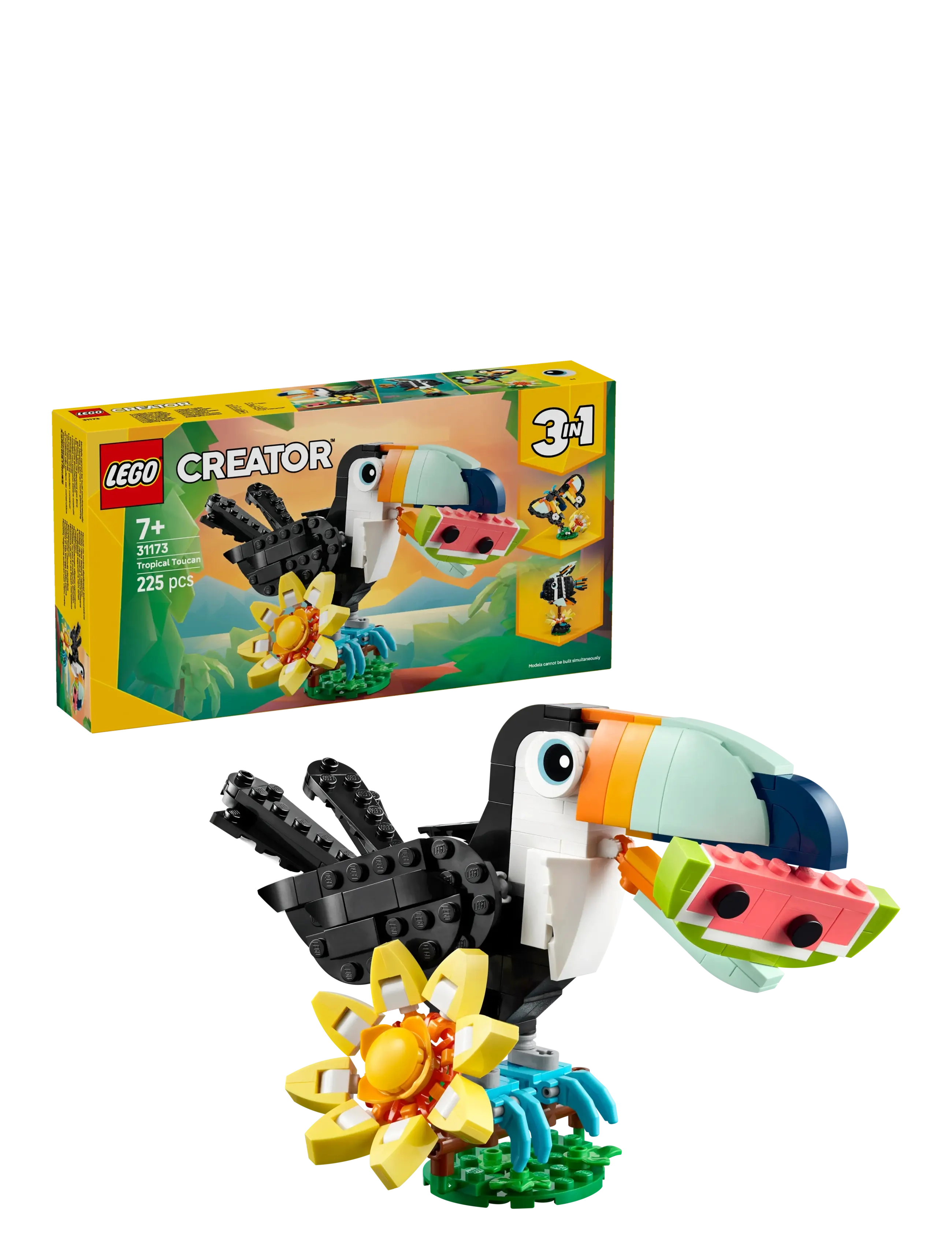LEGO Vilde Dyr: Tropisk Tukan 31173, One Size, Lego Spielzeug, Mehrfarbig/gemustert - creator, Kinder