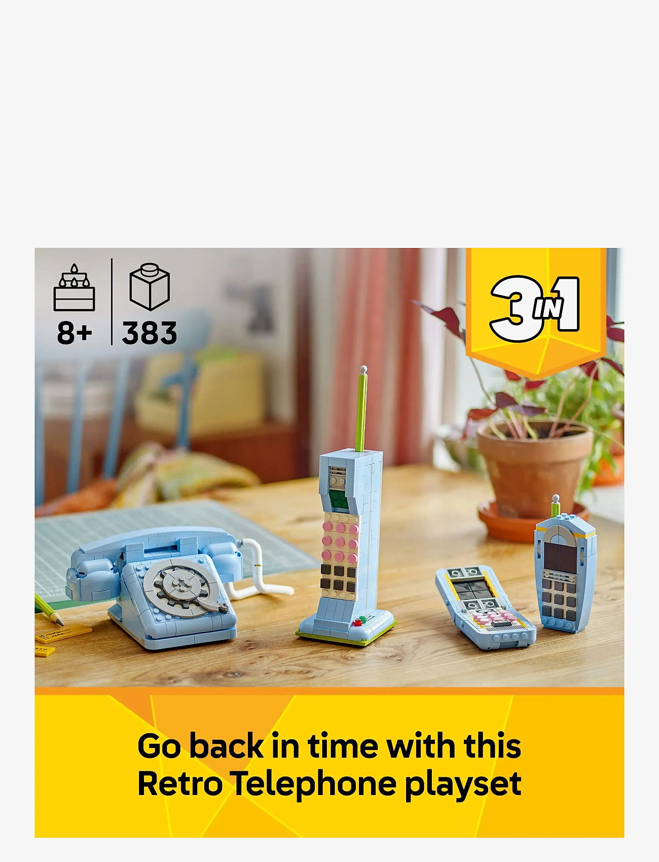 LEGO - Creator 3in1 Retro Telephone Nostalgic and Vintage Toy Phones 31174 - lego creator - multi - 1