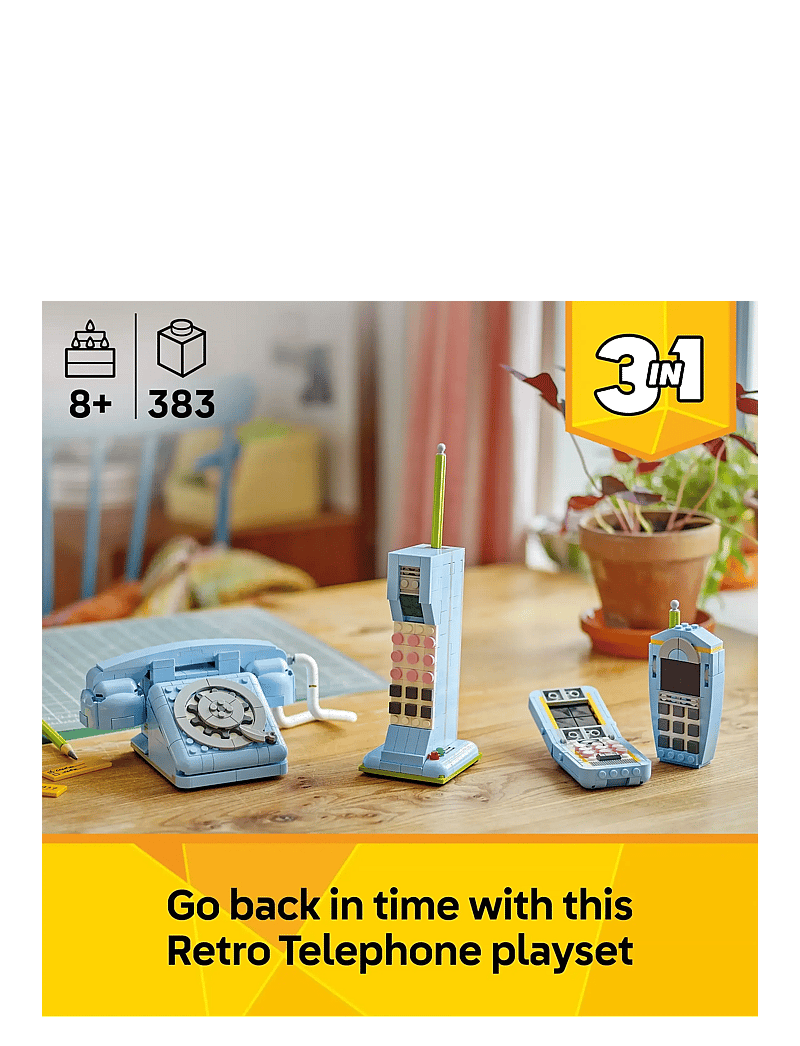 LEGO - Creator 3in1 Retro Telephone Nostalgic and Vintage Toy Phones 31174 - lego creator - multi - 1