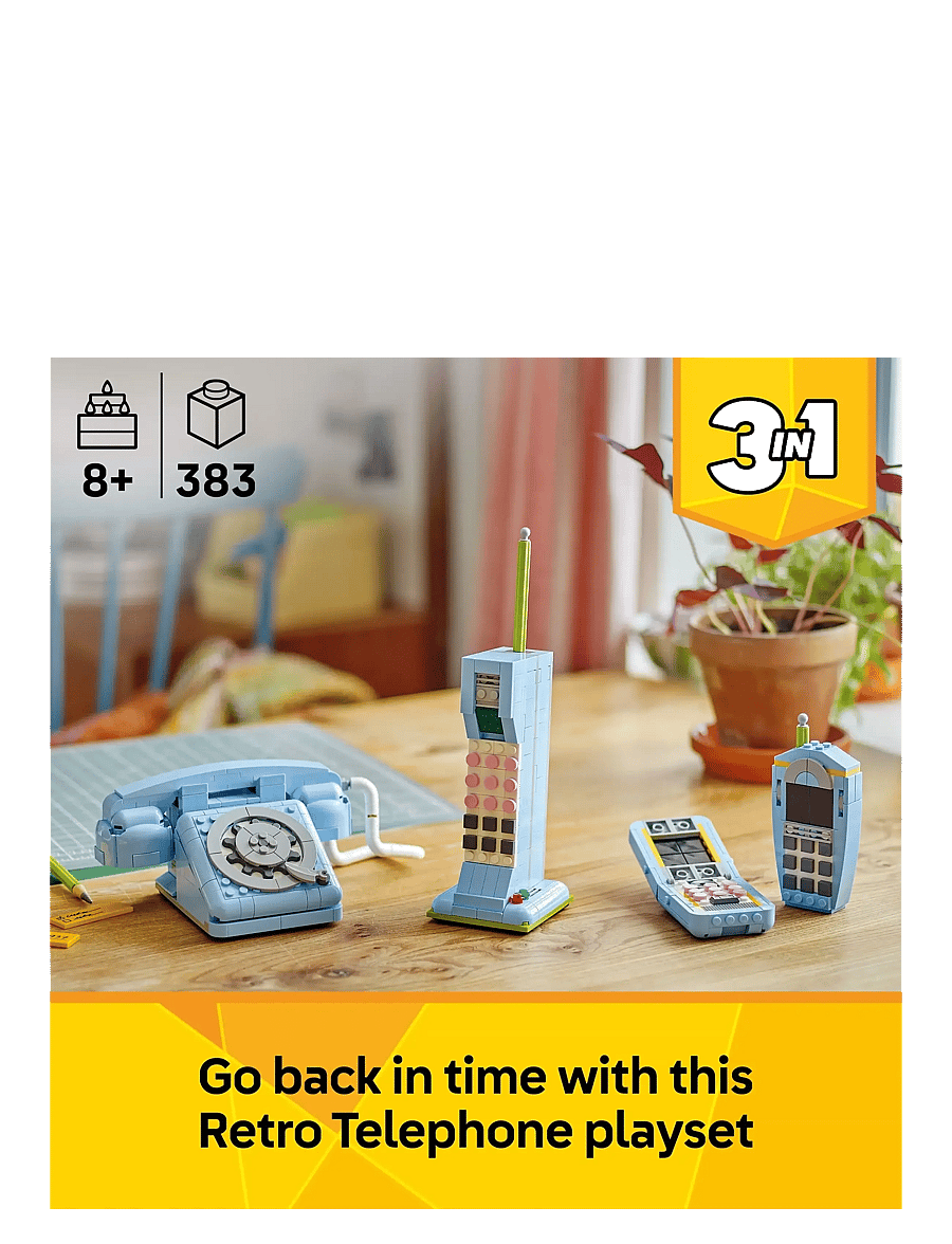 LEGO - Creator 3in1 Retro Telephone Nostalgic and Vintage Toy Phones 31174 - lego creator - multi - 1