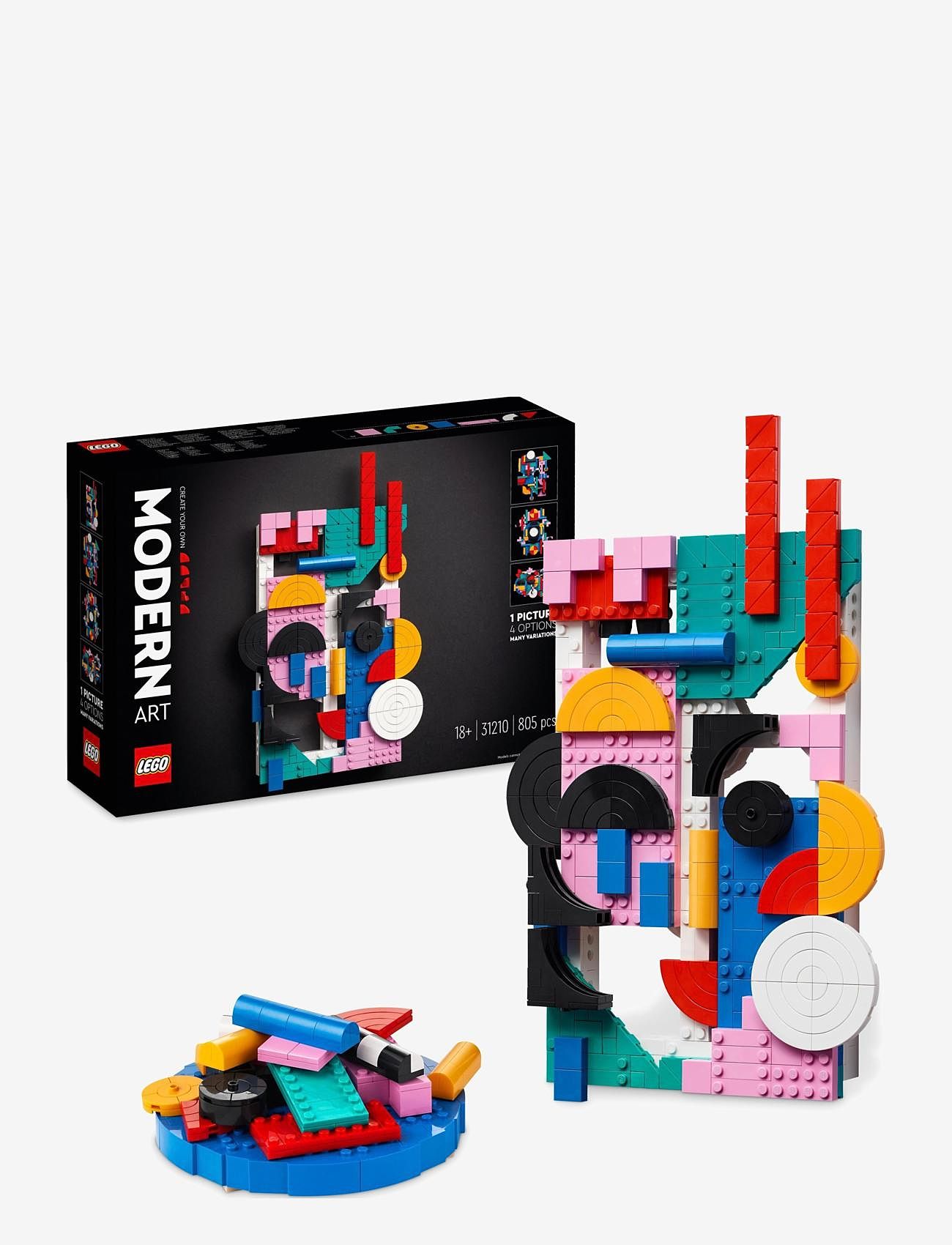 LEGO - ART Modern Art Colourful Abstract Wall Canvas Set - fødselsdagsgaver - multi - 0
