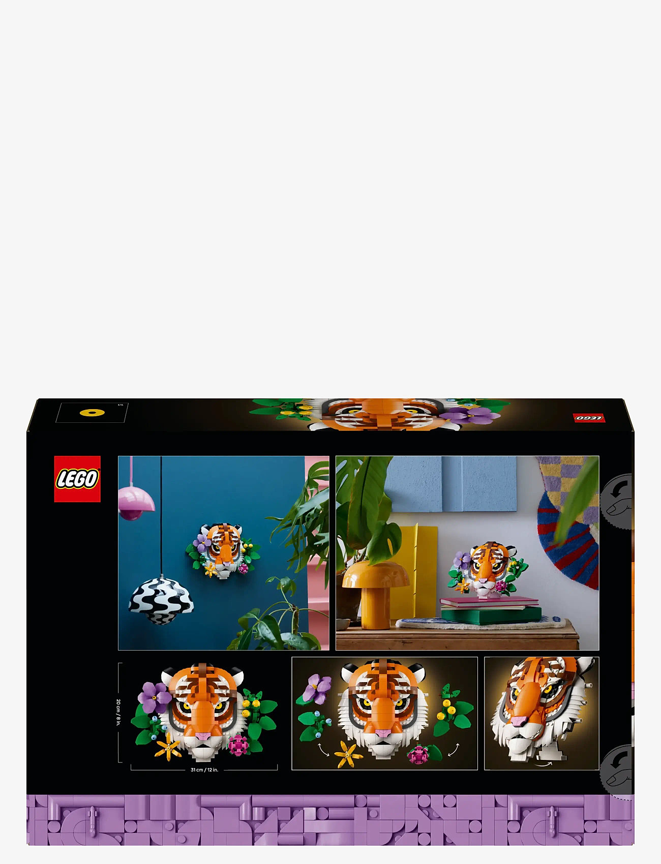 LEGO Art The Fauna Collection – Tiger, Housewarming Gift For A New