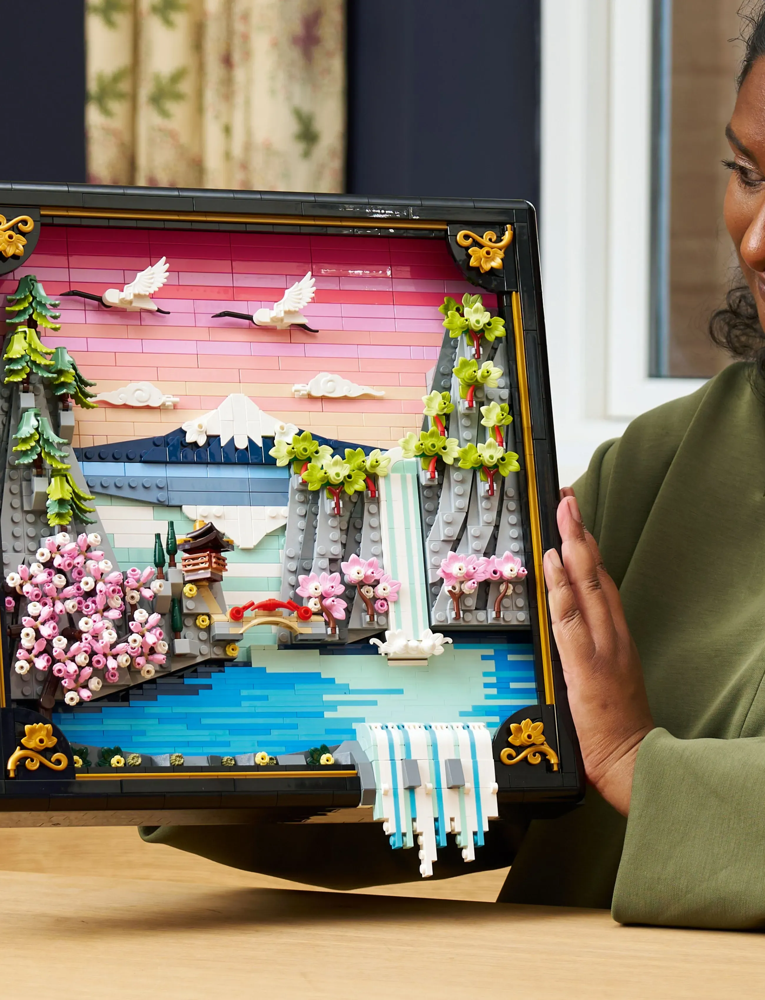 LEGO Art Japanese Cherry Blossom Landscape Wall Art 31218