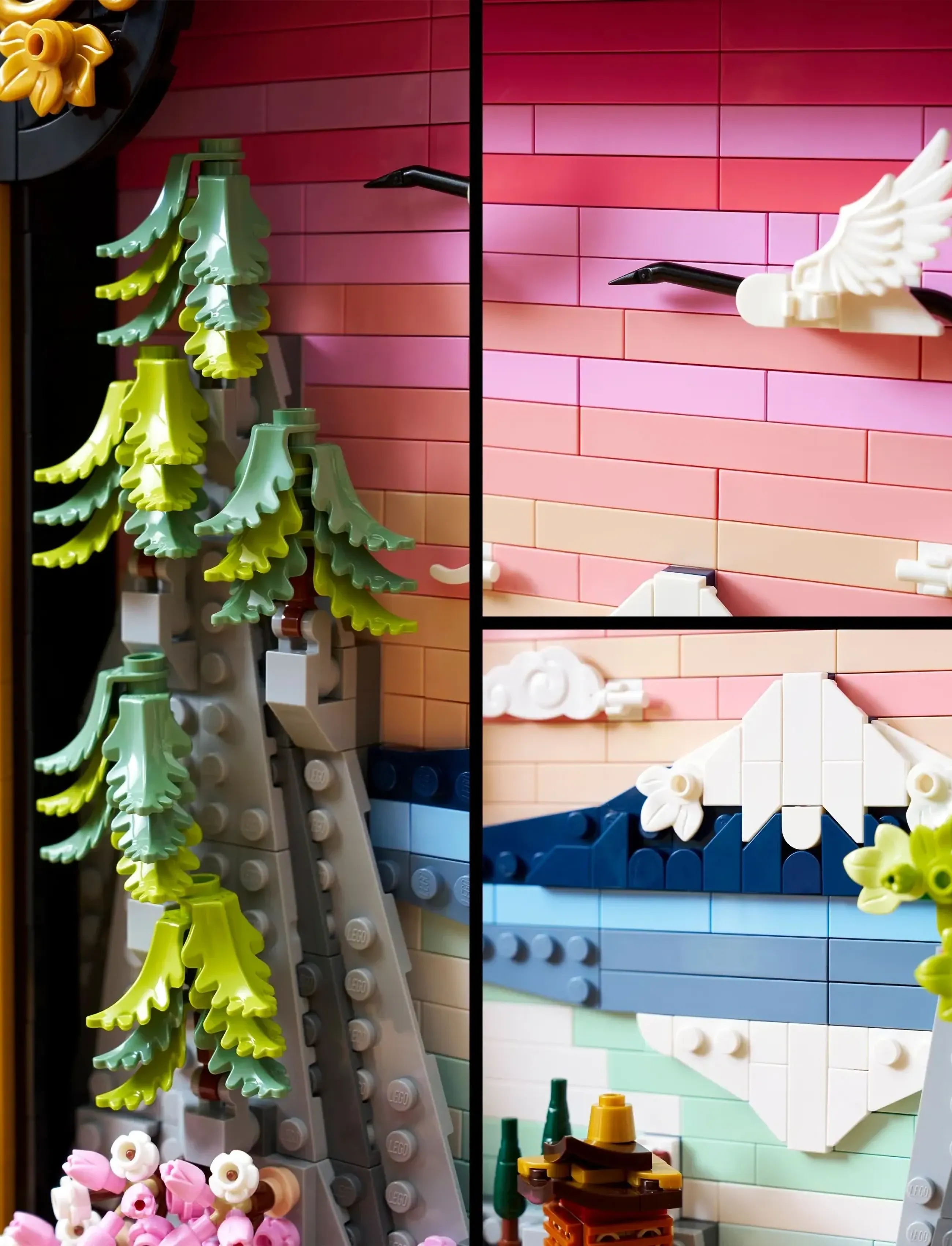 LEGO Art Japanese Cherry Blossom Landscape Wall Art 31218