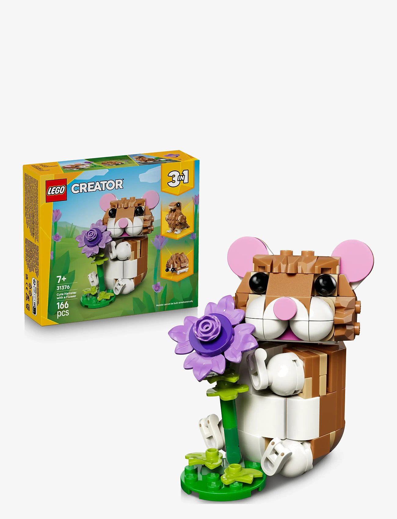 LEGO - Creator 3 in 1 Cute Hamster with a Flower Toy 31376 - lego creator - multi - 0