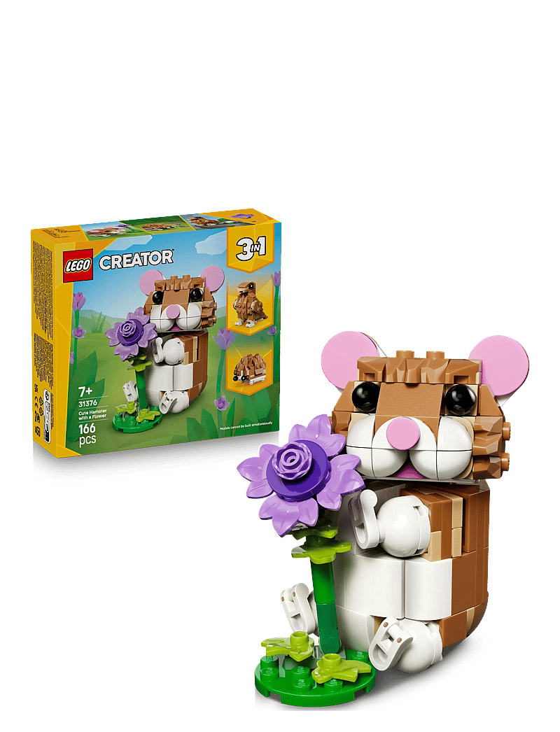 LEGO - Creator 3 in 1 Cute Hamster with a Flower Toy 31376 - lego creator - multi - 0