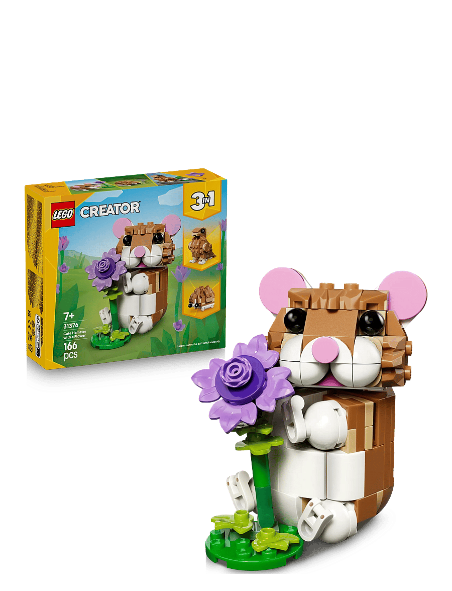 LEGO - Creator 3 in 1 Cute Hamster with a Flower Toy 31376 - lego creator - multi - 0