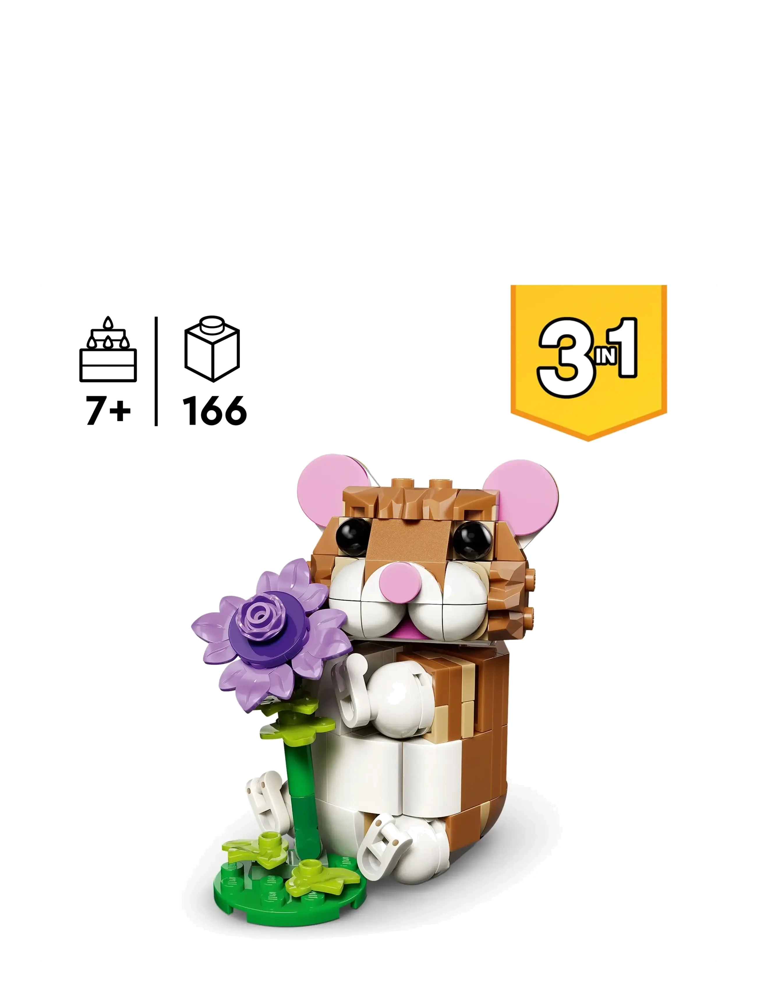 LEGO - Hurmaava hamsteri ja kukka 31376 - lego creator - multi - 1