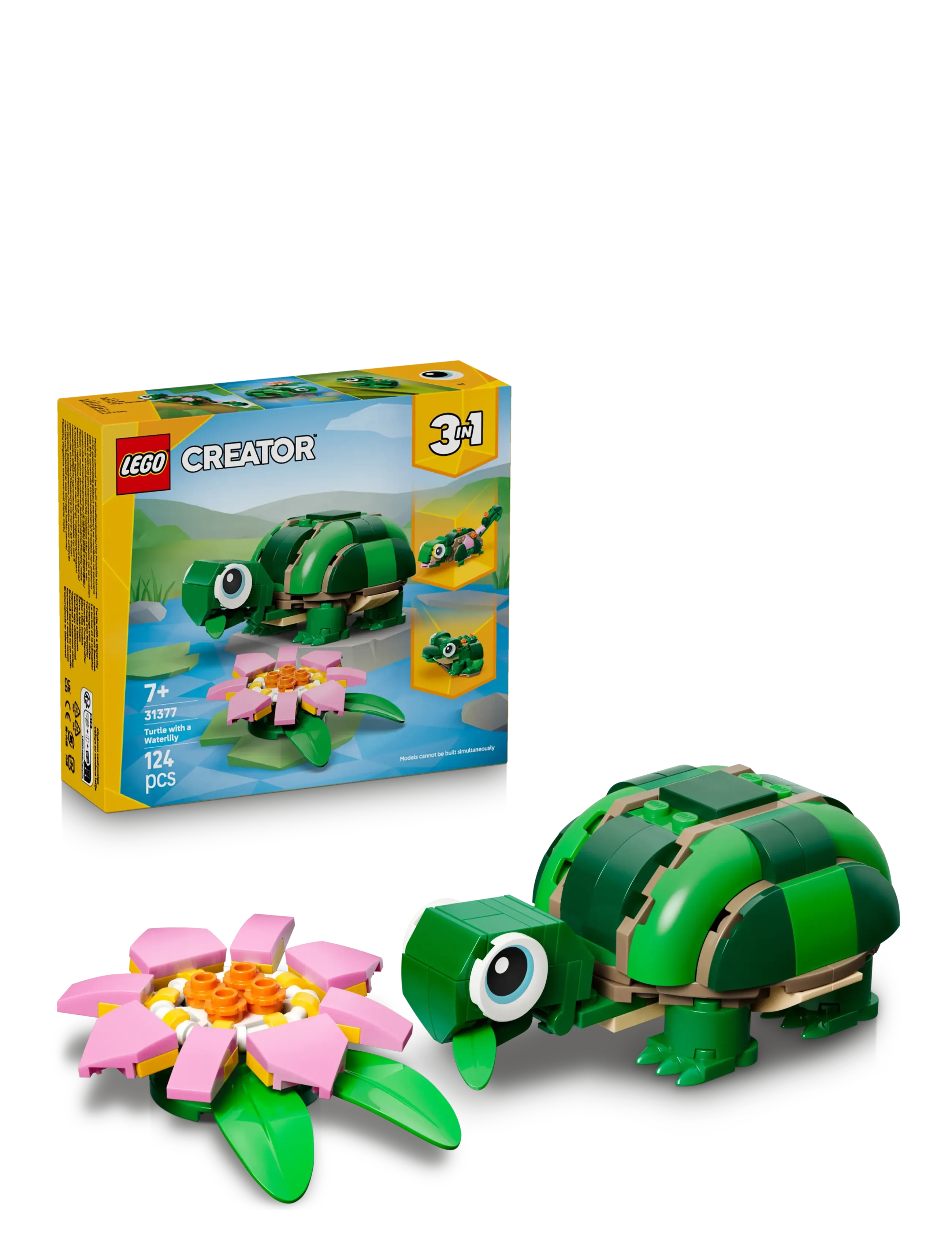 LEGO Skildpadde Med Åkandeblomst 31377, One Size, Lego Spielzeug, Grün - creator, Kinder