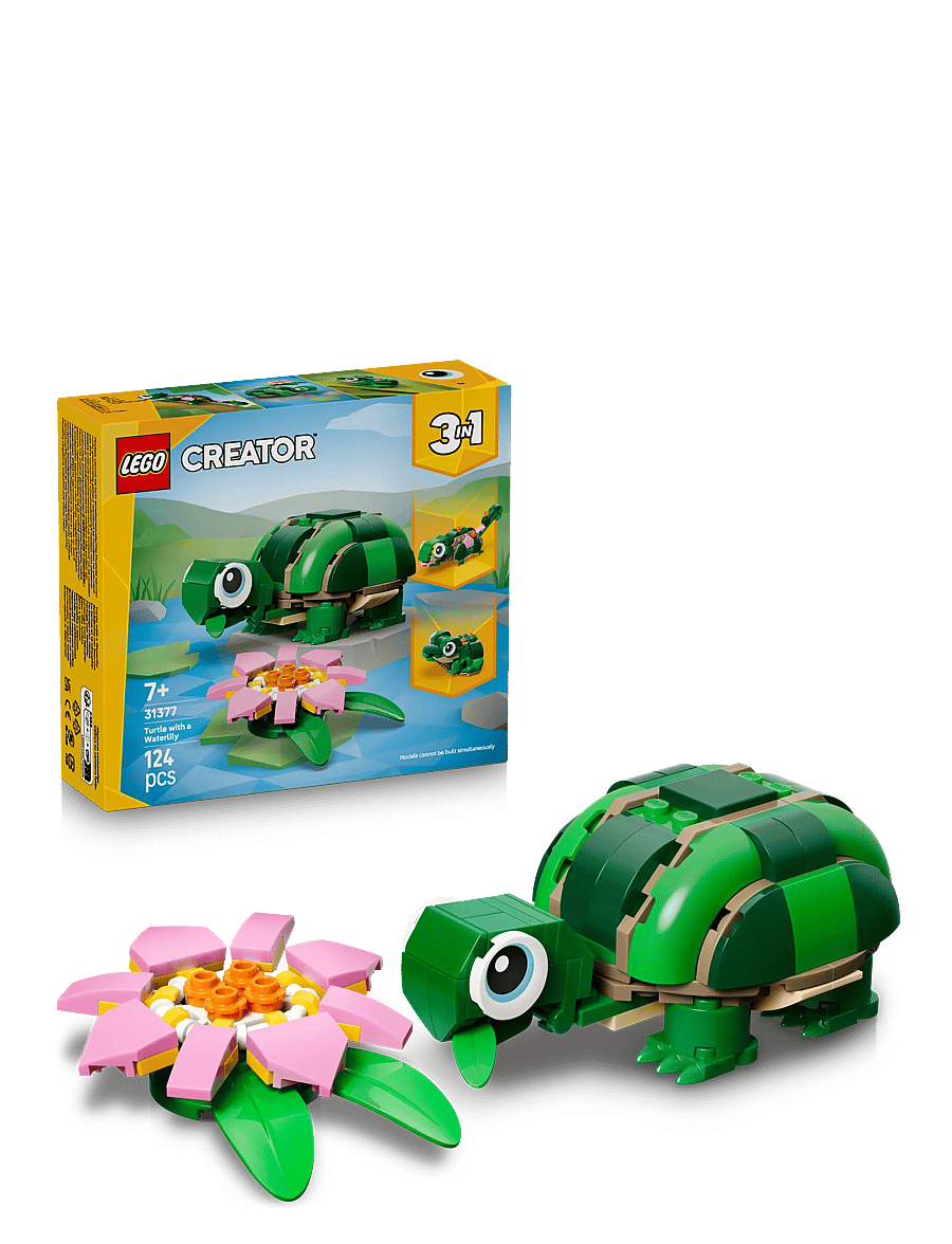 LEGO - Creator 3 in 1 Turtle with a Water Lily Flower 31377 - lego creator - multi - 0