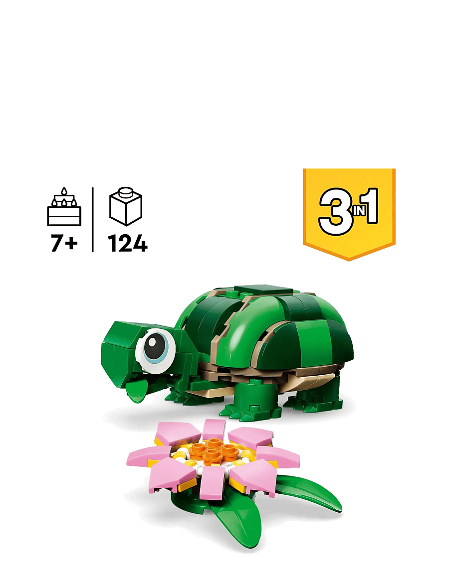 LEGO - Creator 3 in 1 Turtle with a Water Lily Flower 31377 - lego creator - multi - 1