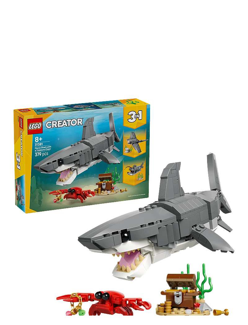 LEGO - Creator Fierce Shark with a Treasure Chest Toy 31381 - lego creator - multi - 0