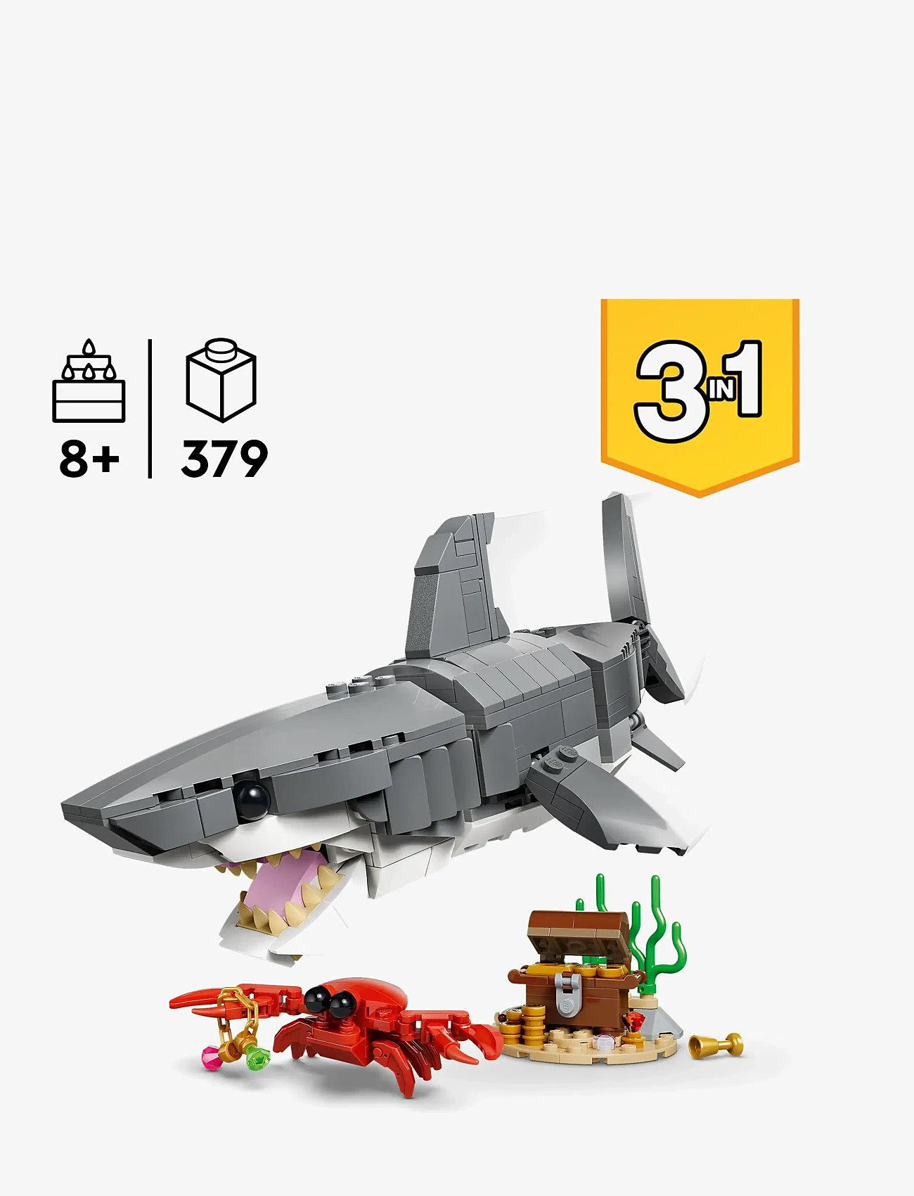 LEGO - Creator Fierce Shark with a Treasure Chest Toy 31381 - lego creator - multi - 1